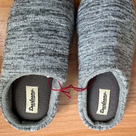 Dearfoams Cozy Comfort Women's Heathered Bound Slippers - Small (US 5-6) NEW - Picture 2 of 4
